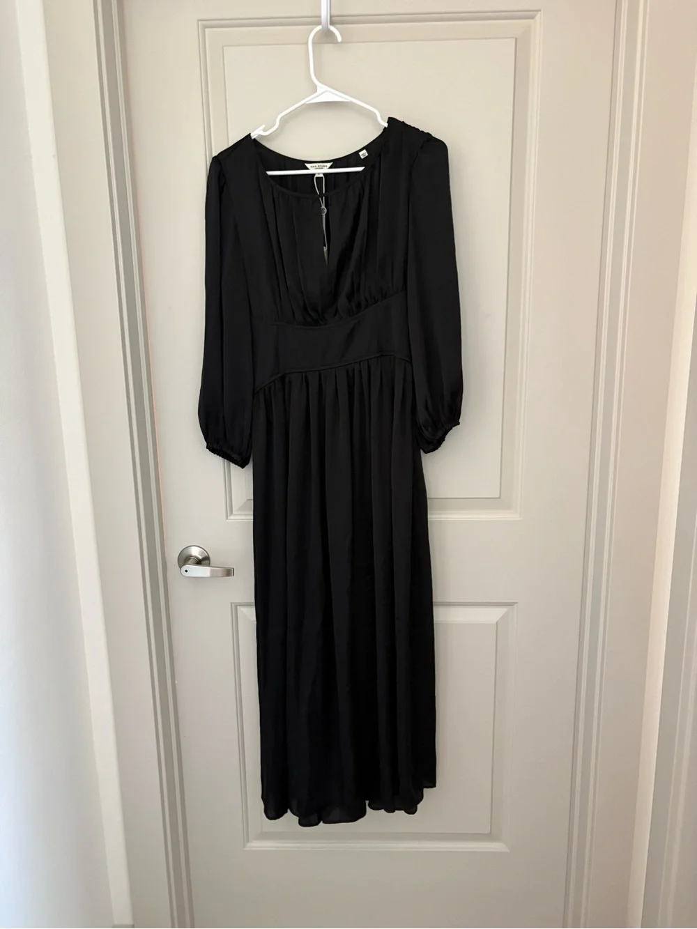 max studio long dresses Max Studio Women's Spring 2023 Fashion Everyday Flutter Sleeve Front Twist  Chic Casual Midi Dress, Black/Blush Orbit Ovals, X-Small at Amazon Women's  Clothing store